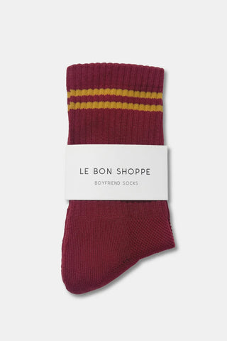 Boyfriend Socks - Cardinal