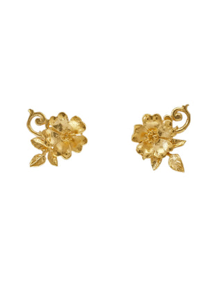 Ornate Rose Stud Earrings