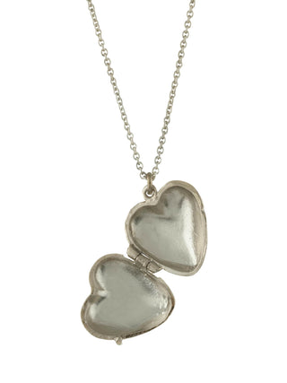 Victorian Keepsake Heart Locket - Silver