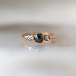 Black and White Diamond Ring