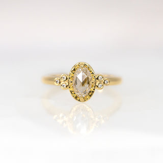 Oval Rose Cut Etched in Time Ring