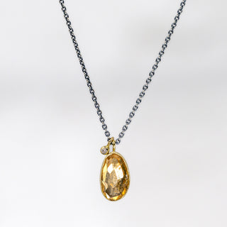 Imperial Topaz and Diamond Juicy Drop Necklace