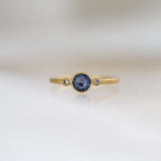 Sapphire and Diamond Trio Ring