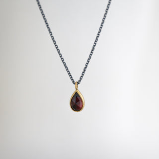 Pyrope Garnet Drop Necklace