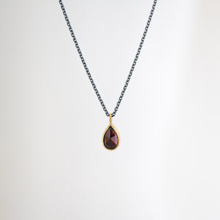 Pyrope Garnet Drop Necklace