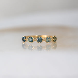 Five Sapphire Ombre Band