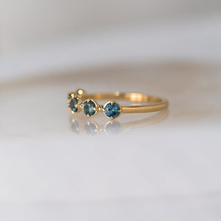 Five Sapphire Ombre Band