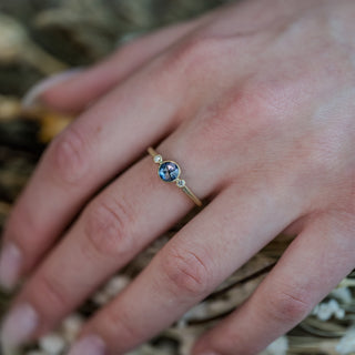 Sapphire and Diamond Trio Ring