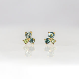 Trinity Sapphire Stud Earrings
