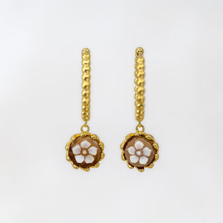 Yellow Sacred Fiori Hoop Earrings
