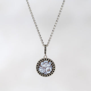 Silver Sunrise Bouquet CZ Necklace