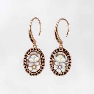 Rose Sunrise Bouquet CZ Earrings