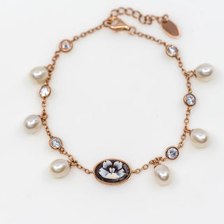 Rose Arianna Fiori Pearl & CZ Bracelet