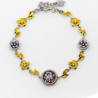 Silver and Gold Luci Fiori CZ Bracelet