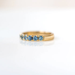 Yellow Gold Montana Sapphire Band