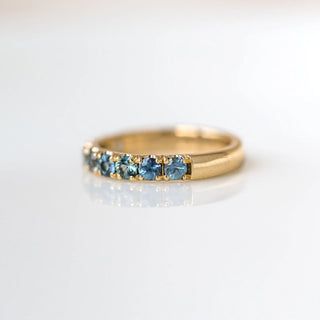Yellow Gold Montana Sapphire Band