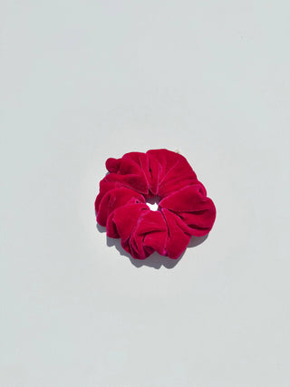 Silk Velvet Scrunchies - Ruby