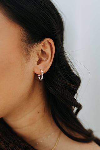 Sterling Silver Mini Ball Hoops