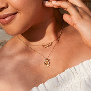 Sprouting Rosette In-Line Necklace
