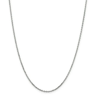 White Gold Diamond Cut Cable Chain