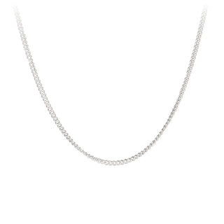 Bright Silver Fine Curb Chain