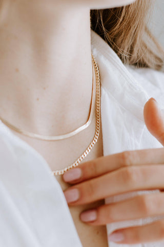 Gold Filled Curb Chain Necklace