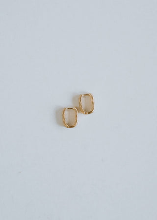 Pleated Huggie Hoops