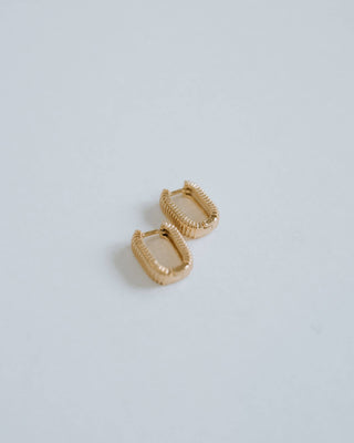 Pleated Huggie Hoops