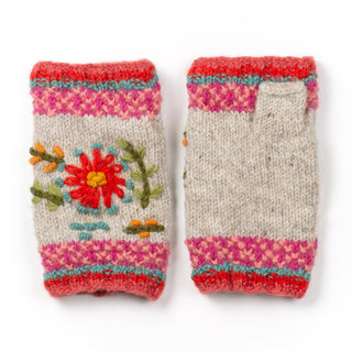 Abigail Hand Knit Wool Handwarmers - Oatmeal
