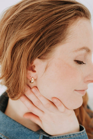 Rosie Teardrop Hoops Gold Filled