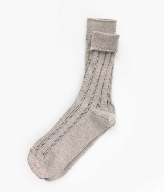 Cable Knit Dress Socks - Cookies n' Cream