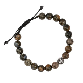 Compass Rhyolite Beaded Bracelet