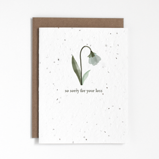 Plantable Greeting Card - So Sorry For Your Loss
