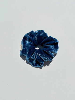 Silk Velvet Scrunchies -  Aquamarine