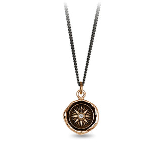 Direction Diamond Set Talisman Bronze