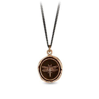 Dragonfly Bronze Talisman Necklace
