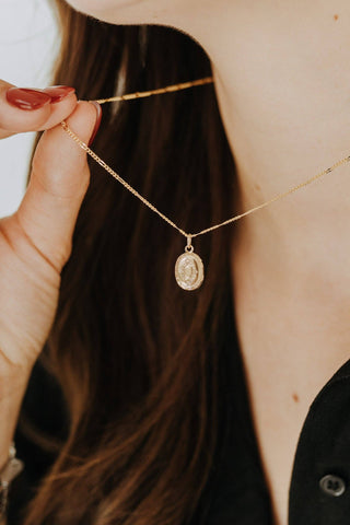 Gold Filled Mini Oval Locket Necklace