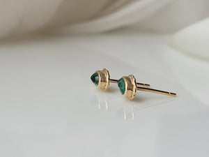 Oval Emerald Stud Earrings