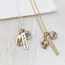 Load image into Gallery viewer, Marmalade Designs Bronze Hand Stamped Word Tag Charms