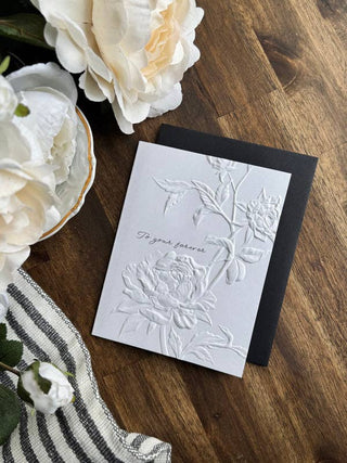 Rose Embossed Greeting Card