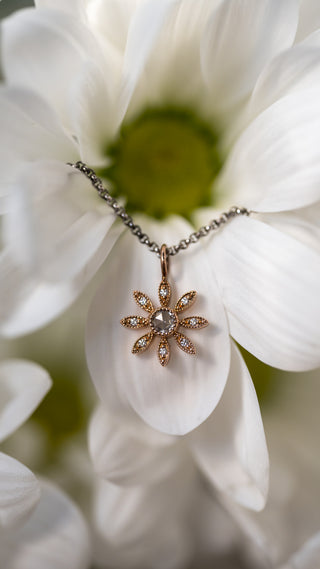 Diamond Flower Pendant