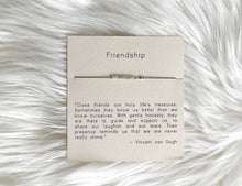 Load image into Gallery viewer, Mai Lin &quot;Friendship&quot; Bracelet On Grey Silk Thread