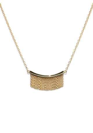 Fringe Gold Pendant Necklace