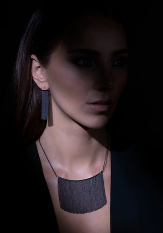 Fringe 2tone Large Necklace