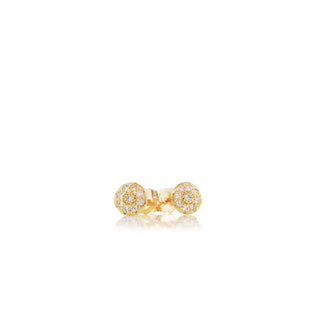 Diamond Charm Stud Earrings