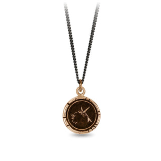 Hummingbird Talisman Necklace Bronze - Special Order