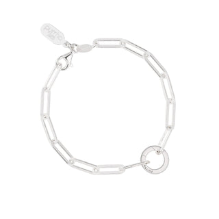 Bright Silver Paperclip Chain Bracelet