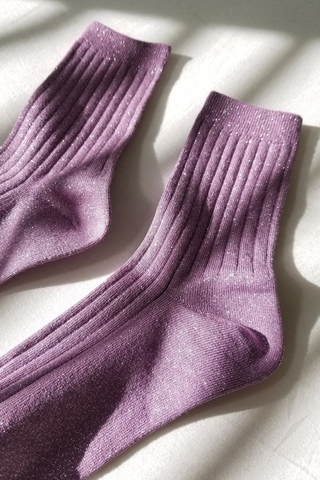 Her Modal Socks - Lilac Glitter