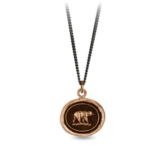 Mother Bear Bronze Talisman Necklace