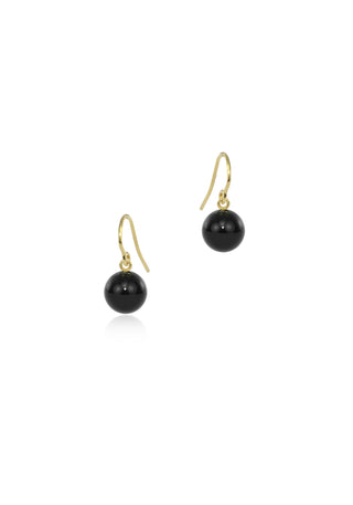 Onyx Gold Earrings